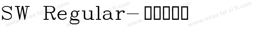 SW Regular字体转换